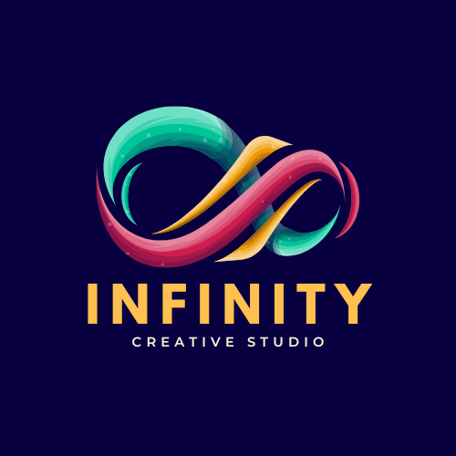 colorful modern infinity creative studio logo