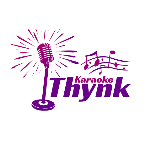 purple modern illustration karaoke logo